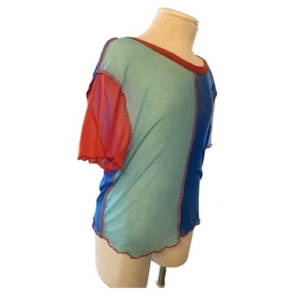 Colorblock Sheer Top - Picture 5 of 5